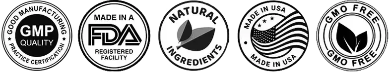 FDA GMP Made in USA Non-GMO Seals